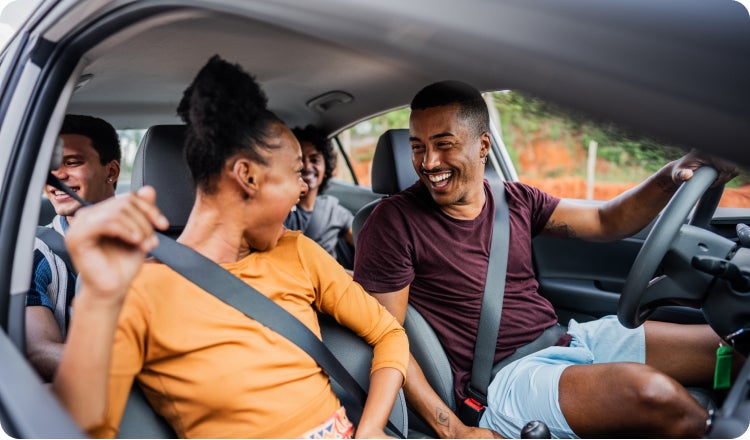 Family in a vehicle